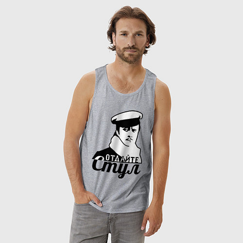 Мужская майка Отдайте стул / Меланж – фото 3