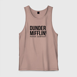 Майка мужская хлопок Dunder Mifflin, цвет: пыльно-розовый