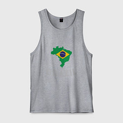 Майка мужская хлопок Brazil Country, цвет: меланж