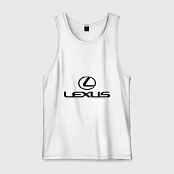 Майка мужская хлопок Lexus logo, цвет: белый