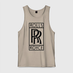 Майка мужская хлопок Rolls-Royce logo, цвет: миндальный