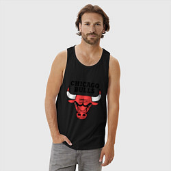Майка мужская хлопок Chicago Bulls, цвет: черный — фото 2