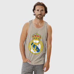 Майка мужская хлопок Real Madrid FC, цвет: миндальный — фото 2