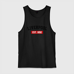 Майка мужская хлопок FC Liverpool Est. 1892, цвет: черный