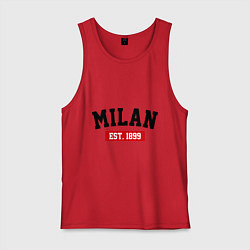 Майка мужская хлопок FC Milan Est. 1899, цвет: красный