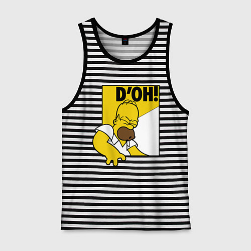 Мужская майка Homer D'OH! / Черная тельняшка – фото 1