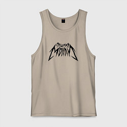 Майка мужская хлопок Пошлая Молли: Лого, цвет: миндальный