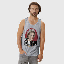 Майка мужская хлопок The Queen, цвет: меланж — фото 2