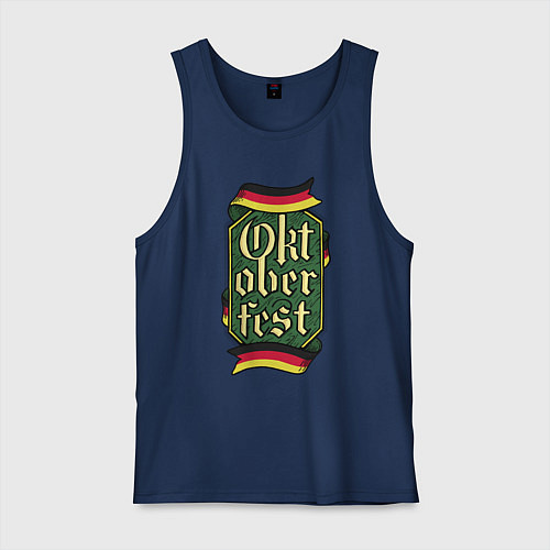 Мужская майка Oktoberfest Germany / Тёмно-синий – фото 1