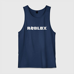 Майка мужская хлопок Roblox Logo, цвет: тёмно-синий
