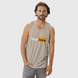 Майка мужская хлопок True Love, цвет: миндальный — фото 2