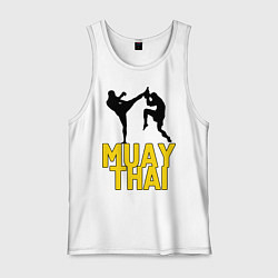 Майка мужская хлопок Muay Thai, цвет: белый