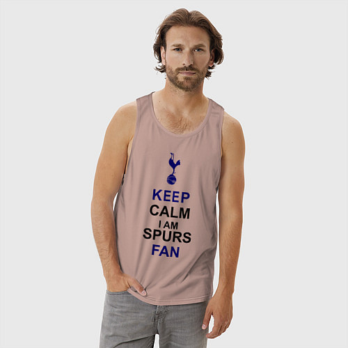 Мужская майка Keep Calm & Spurs fan / Пыльно-розовый – фото 3