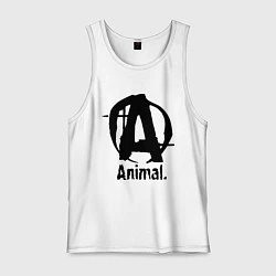 Майка мужская хлопок Animal Logo, цвет: белый