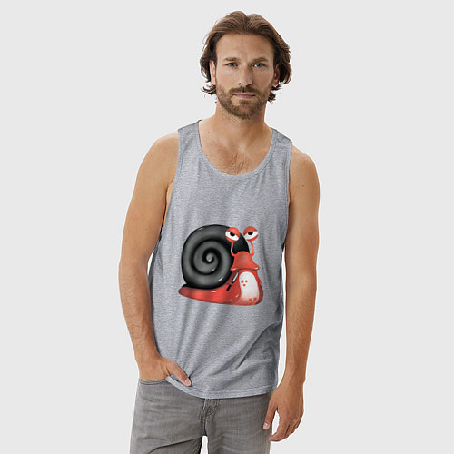 Мужская майка Боевая улитка / Меланж – фото 3