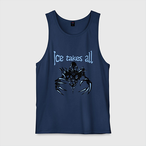 Мужская майка Ice Takes All / Тёмно-синий – фото 1