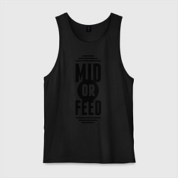 Майка мужская хлопок Mid or feed, цвет: черный