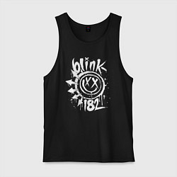 Майка мужская хлопок Blink-182: Smile, цвет: черный
