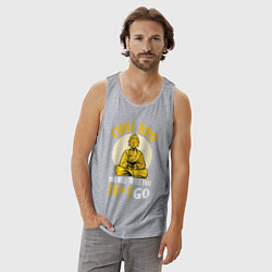 Майка мужская хлопок Chill Bro, цвет: меланж — фото 2