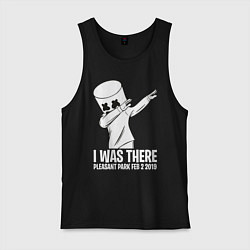 Майка мужская хлопок Marshmello: I was there, цвет: черный
