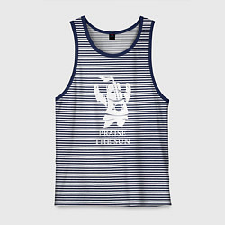 Майка мужская хлопок Praise the Sun, цвет: синяя тельняшка