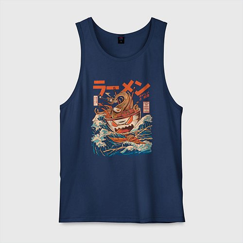 Мужская майка Great Ramen: Kanagawa / Тёмно-синий – фото 1