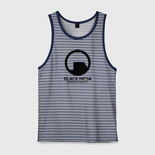 Мужская майка Black Mesa: Research Facility / Синяя тельняшка – фото 1