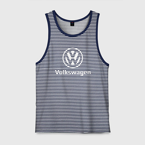 Мужская майка VOLKSWAGEN / Синяя тельняшка – фото 1