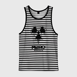 Майка мужская хлопок METRO EXODUS, цвет: черная тельняшка