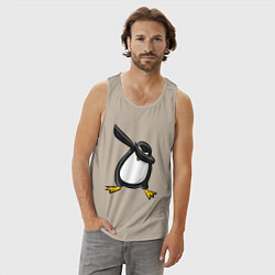 Майка мужская хлопок DAB Pinguin, цвет: миндальный — фото 2