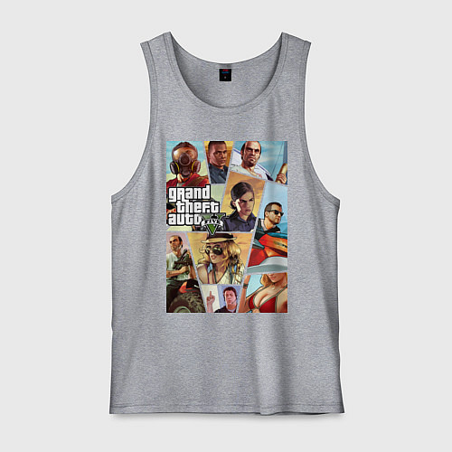 Мужская майка GTA 5: Stories / Меланж – фото 1