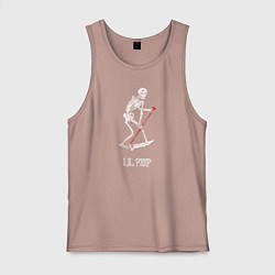 Майка мужская хлопок Lil Peep, цвет: пыльно-розовый