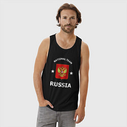 Майка мужская хлопок NATIONAL TEAM RUSSIA, цвет: черный — фото 2