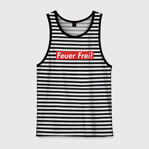 Мужская майка Feuer Frei! / Черная тельняшка – фото 1