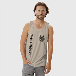 Майка мужская хлопок DISTURBED, цвет: миндальный — фото 2