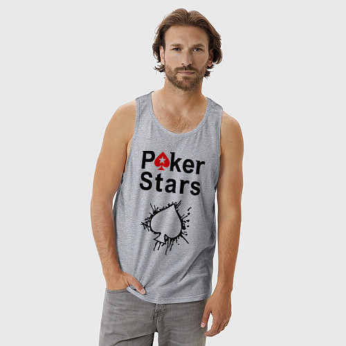 Мужская майка Poker Stars / Меланж – фото 3