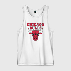 Майка мужская хлопок CHICAGO BULLS, цвет: белый