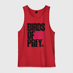 Майка мужская хлопок Birds of Prey logo, цвет: красный
