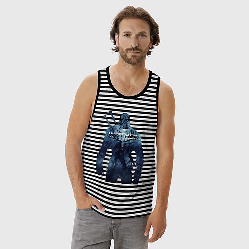 Мужская майка THE WITCHER / Черная тельняшка – фото 3