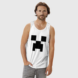 Майка мужская хлопок Minecraft, цвет: белый — фото 2