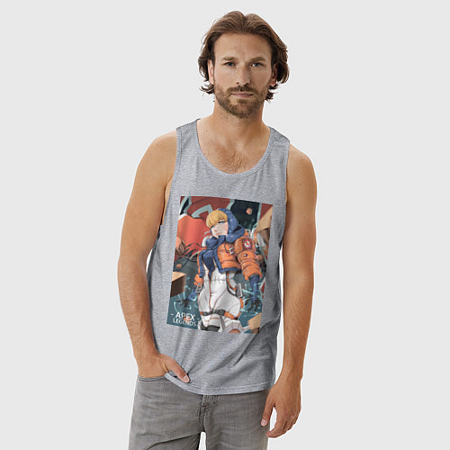 Мужская майка Apex Legends Wattson / Меланж – фото 3