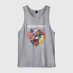 Майка мужская хлопок UNDERTALE, цвет: меланж