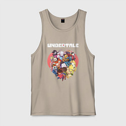 Майка мужская хлопок UNDERTALE, цвет: миндальный