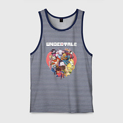 Майка мужская хлопок UNDERTALE, цвет: синяя тельняшка