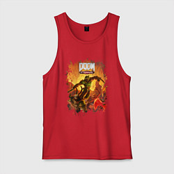 Майка мужская хлопок DOOM, цвет: красный