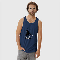 Майка мужская хлопок Hollow Knight, цвет: тёмно-синий — фото 2