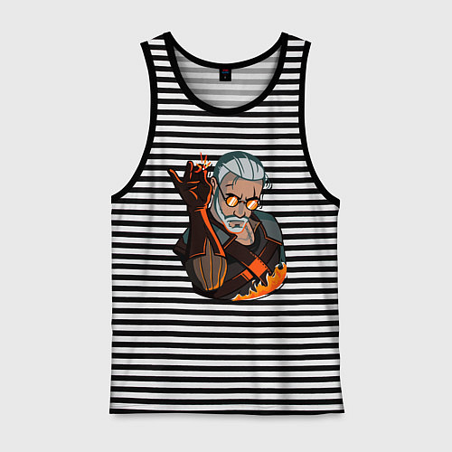 Мужская майка Ведьмак / Черная тельняшка – фото 1