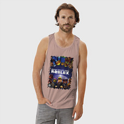 Майка мужская хлопок ROBLOX, цвет: пыльно-розовый — фото 2