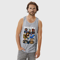 Майка мужская хлопок ROBLOX, цвет: меланж — фото 2