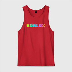 Майка мужская хлопок ROBLOX, цвет: красный